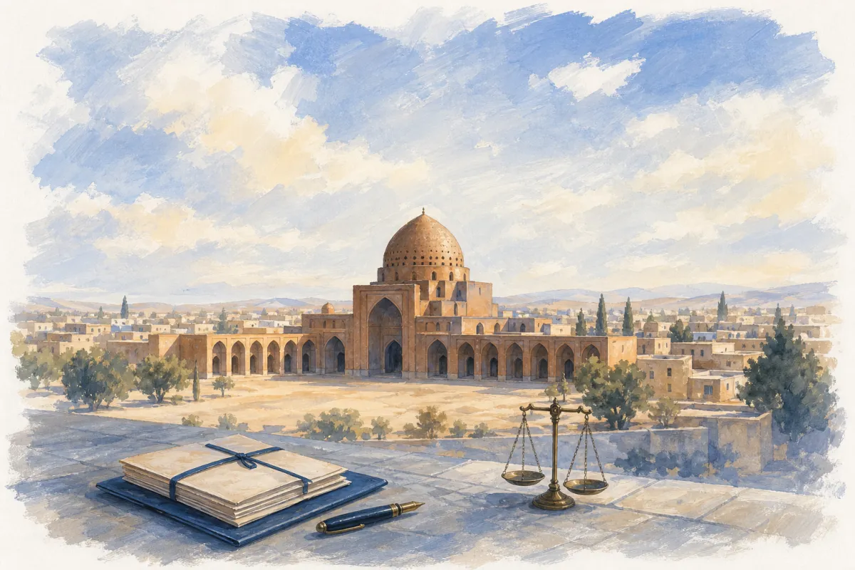 تصویرسازی راهنمای انتخاب وکیل و مشاورهٔ حقوقی در بروجرد