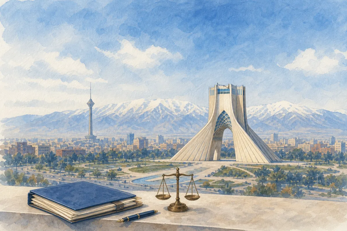 تصویرسازی راهنمای انتخاب وکیل و مشاورهٔ حقوقی در جیحون تهران