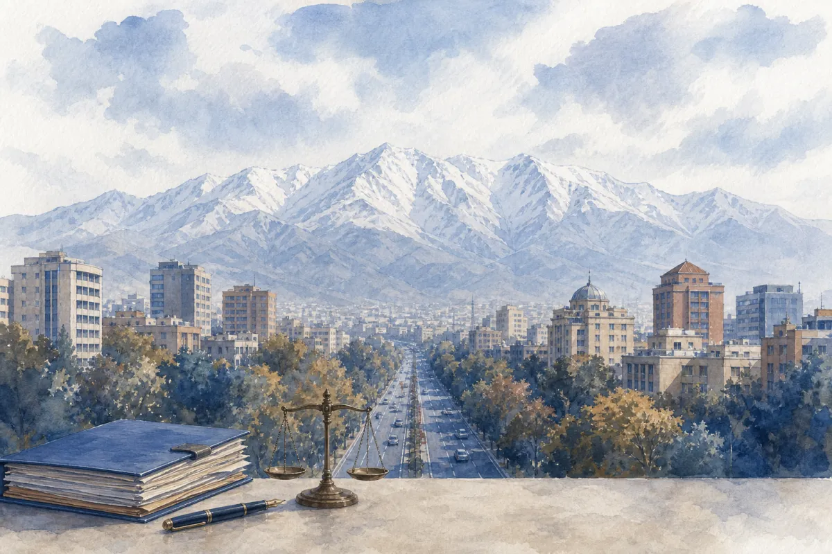 تصویرسازی راهنمای انتخاب وکیل و مشاورهٔ حقوقی در سعادت‌ آباد تهران