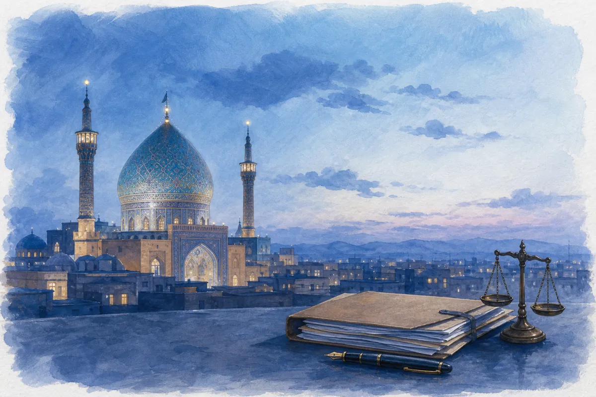 تصویرسازی راهنمای انتخاب وکیل و مشاورهٔ حقوقی در شهر ری تهران
