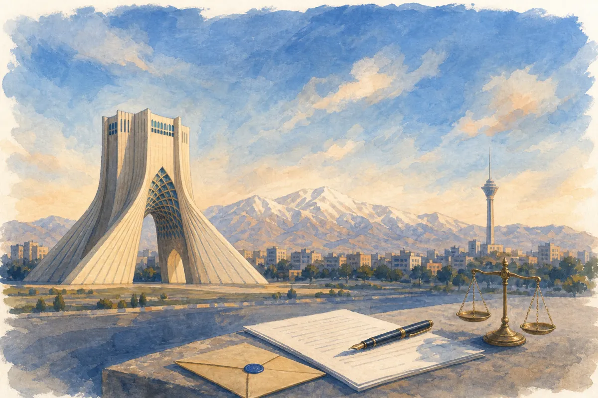 تصویرسازی راهنمای دعاوی حقوقی و انتخاب وکیل حقوقی در تهران