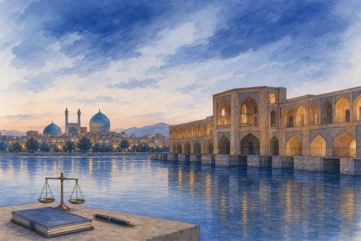 تصویرسازی راهنمای انتخاب وکیل و مشاورهٔ حقوقی در اصفهان